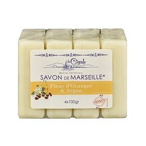 Marseiller Seifen Orangenblüten-Argan 4 x 100g Arganöl und Orangenblütenextrakt...